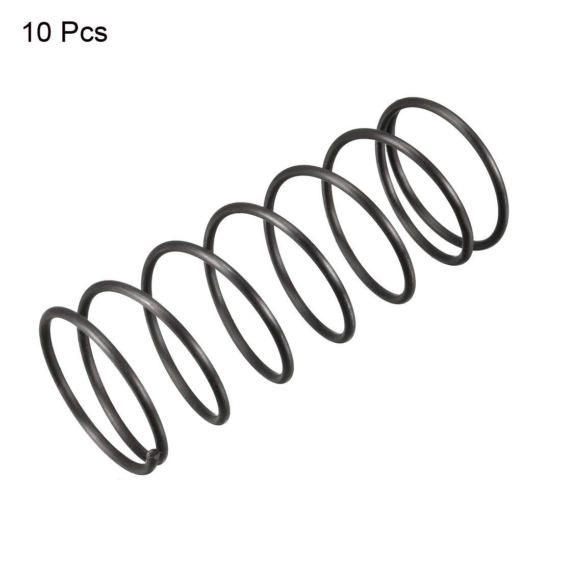 10 Ressorts à Compression Acier - Diamètre Fil 1,2mm, Diamètre Ext. 15mm, Longueur 20mm - Noir - Neuf Uxcell