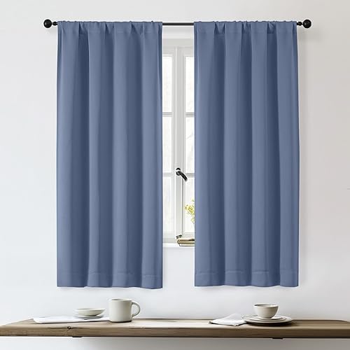 Miniatura 177 de OWENIE Sally Ever Green Cortinas Opacas para Dormitorio Sala de Estar 63 Pulgadas de Largo Juego de 2 Paneles, Aislamiento Térmico Ahorro de Energía