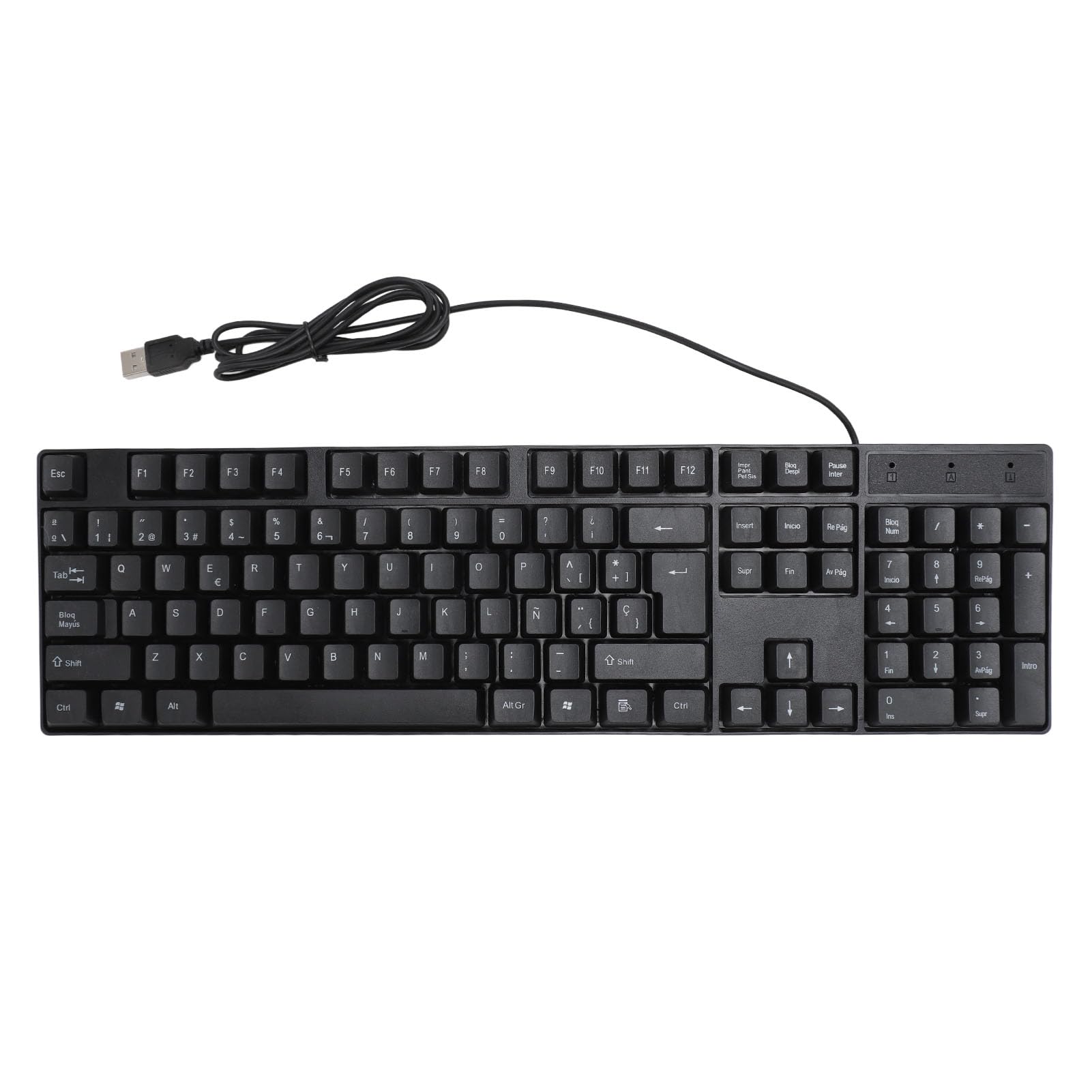 Luqeeg 104 Keys Minority Language Keyboard Ergonomic Design USB Wired Gaming Keyboard with Convenient Connection ABS Material for