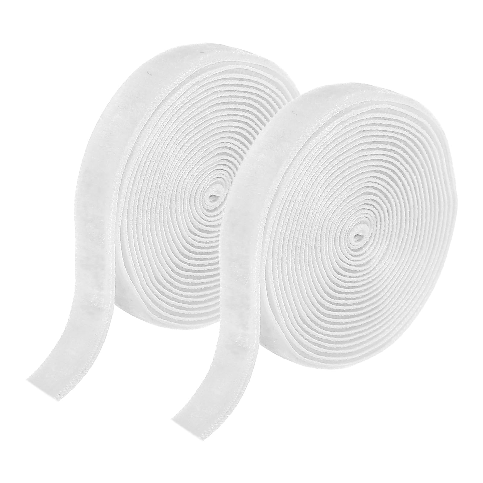 sourcing map Velvet Ribbon 1cm x 3.6m Single Face Spool White