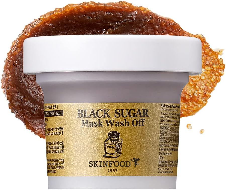 SKINFOOD 1957 Skinfood Black Sugar Mask Wash Off Exfoliator, 3.53 Ounce.