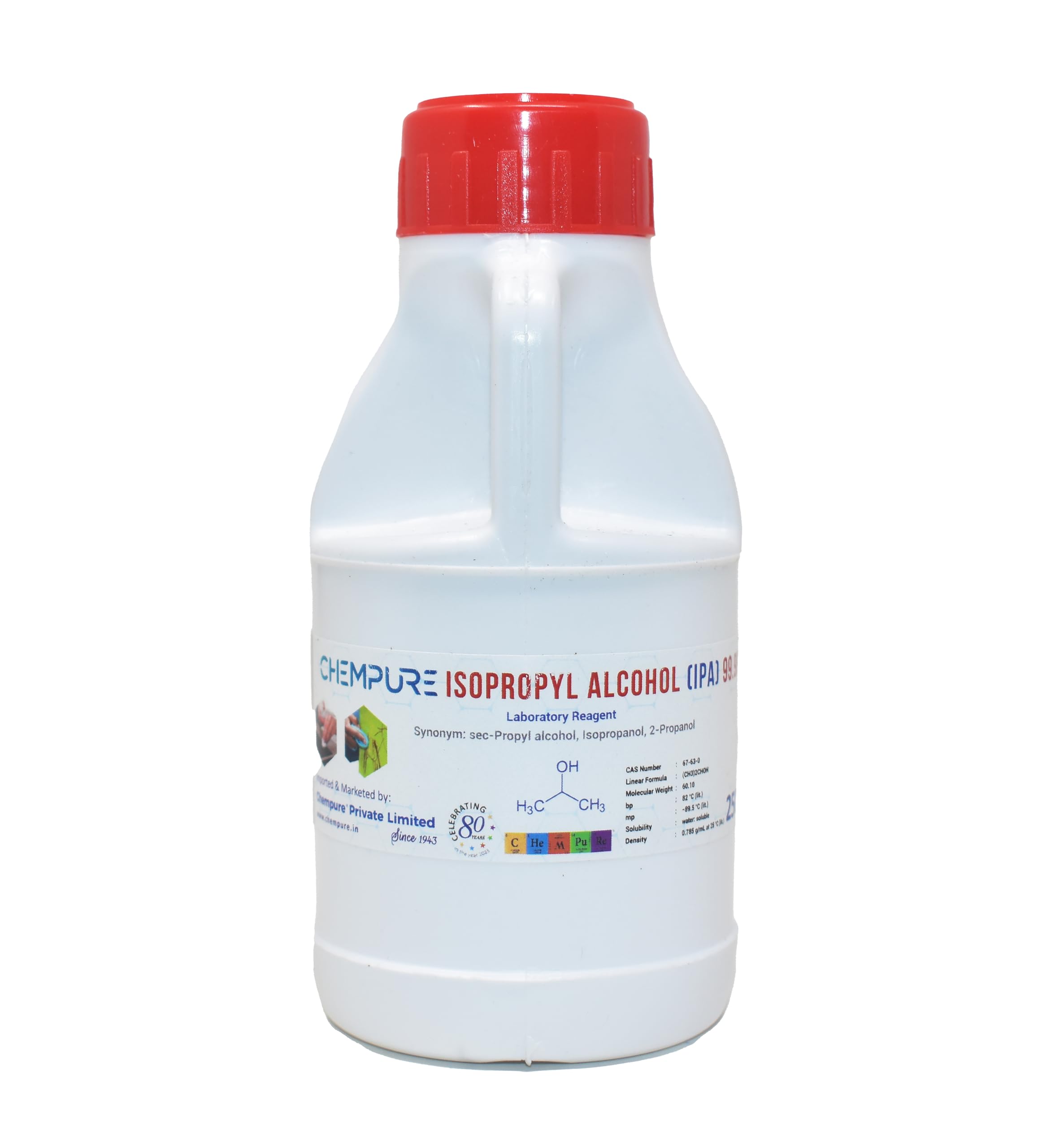 Chempure® isopropyl alcohol 99.98% Pure (CH3)2CHOH CAS: 67-63-0 (250 ml) (B0CT55D3CZ) Amazon Price History, Amazon Price Tracker