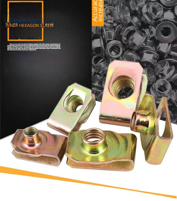 Dado convesso universale a forma di U, 10 pezzi, clip di fissaggio M10