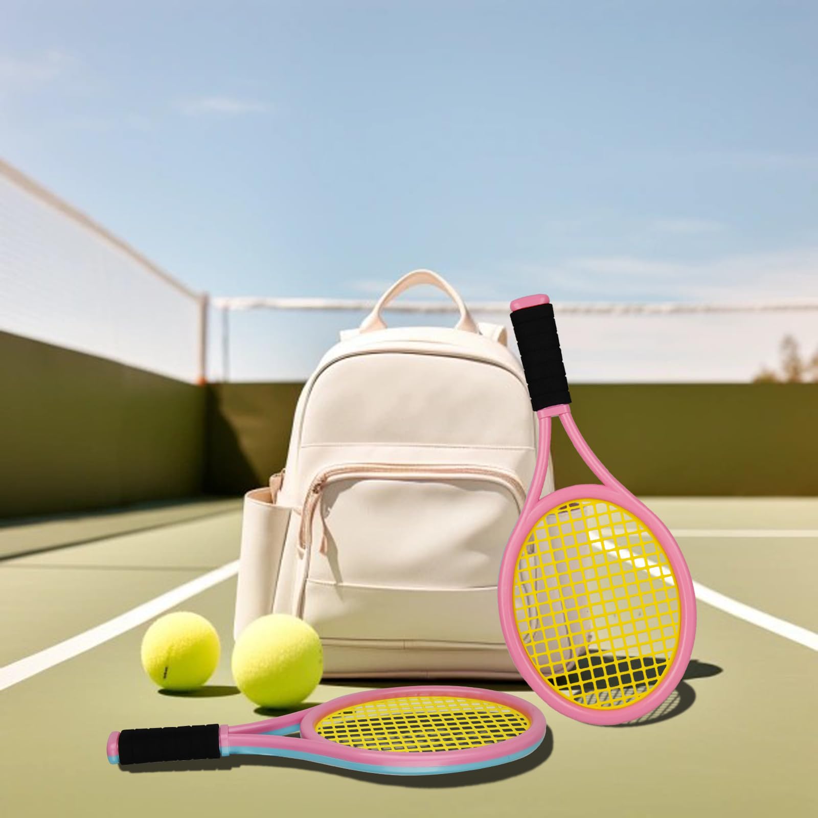 Ensemble de raquettes de tennis pour enfants 17 pouces avec balles en mousse souple et sac de transport