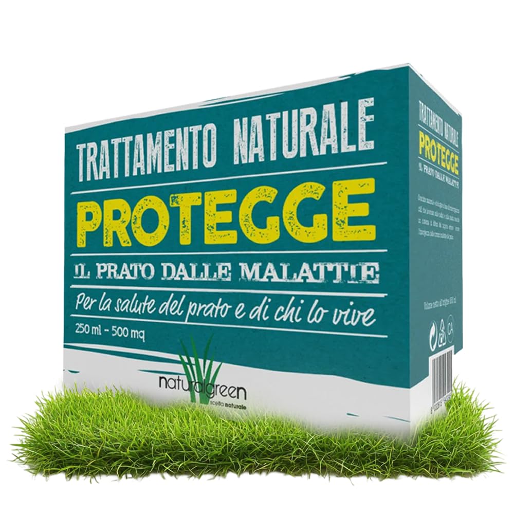B4Green Protegge Prato (500m²) Funghicida per Prato Naturale Bio 250ml | Fungicida per Prato contro malattie fungine e prato malato, Micorrize Bio e Trichoderma per un tappeto erboso sano e verde