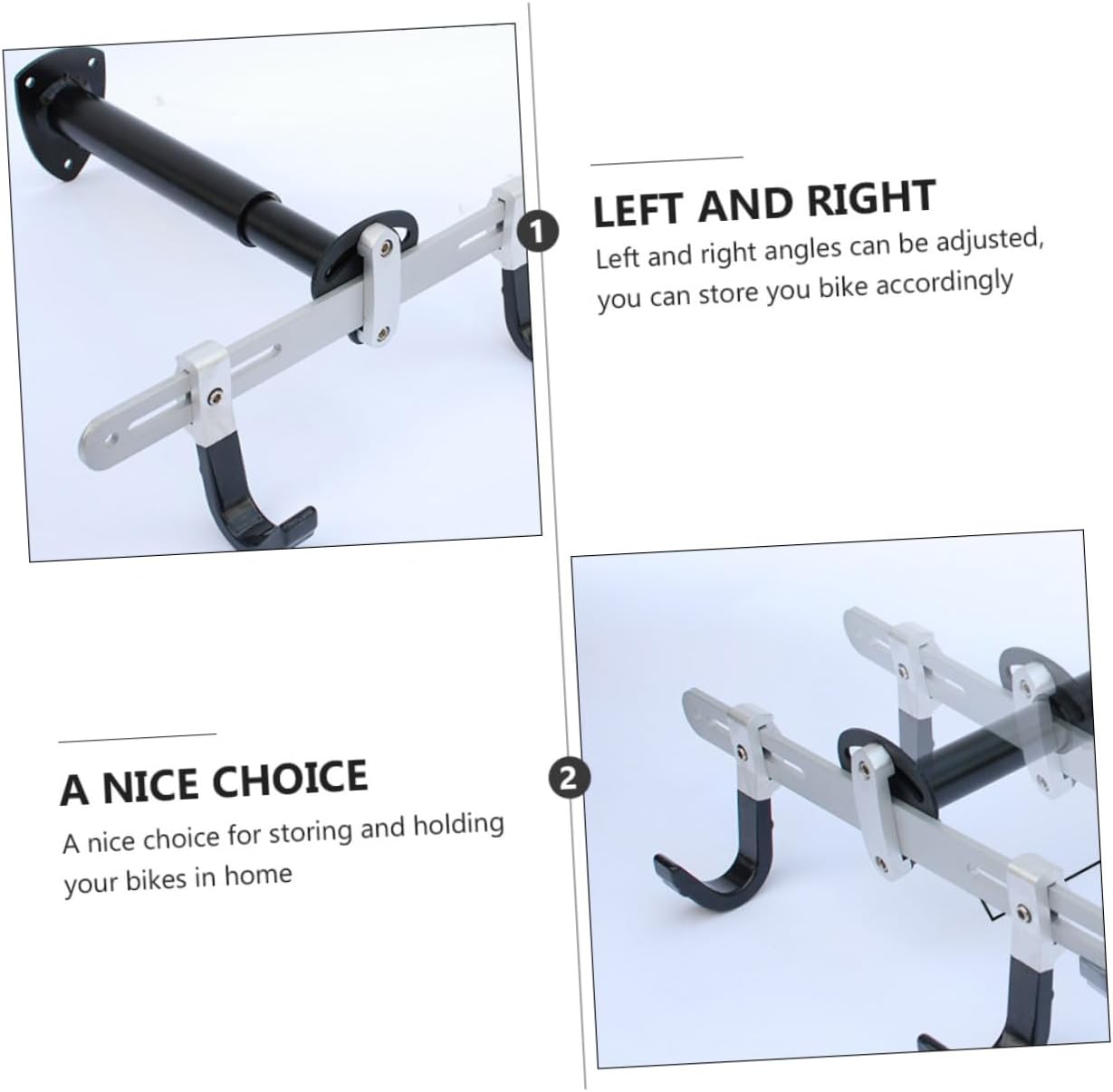 Adjustable Bike Wall Hook for Easy Storage Space-Saving Bike Mount Rack for Garage Home Apartment Optimizes Floor Space and Easy Installation