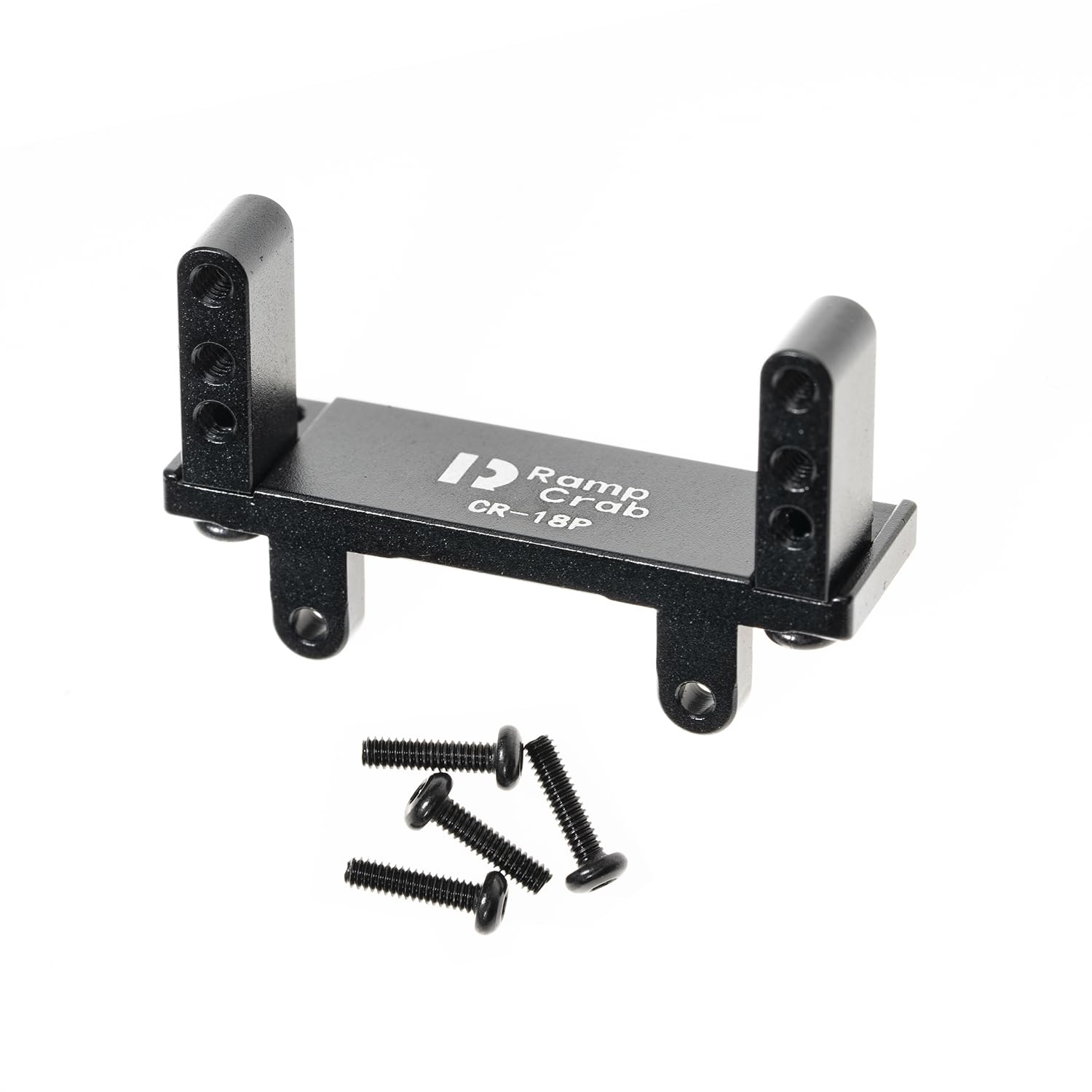 RampCrab Servo Mount Bracket for CR18P, Adjustable Servo Mount Bracket, 1/18 RC Car Steering Servo Mount for CR18P EVO & EVO PRO Upgrade Parts, Aluminium Alloy, Black