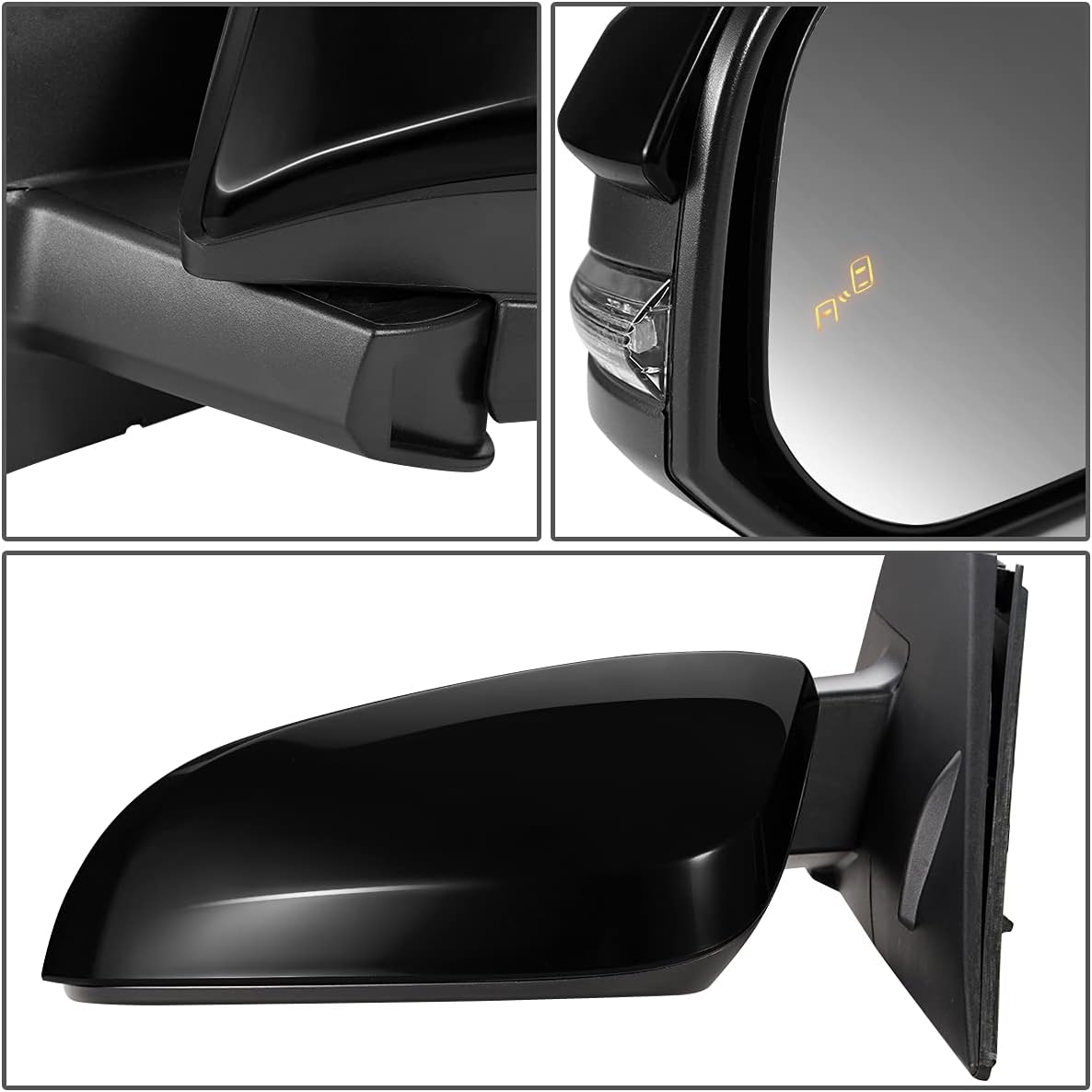 Auto Dynasty TO1320343 Factory Style Driver Left Side Mirror - Manual Folding | Power Adjust | Heated Glass | Turn Signal | Blind Spot Detection - Compatible with Toyota Rav4 15-18, Paint to Match