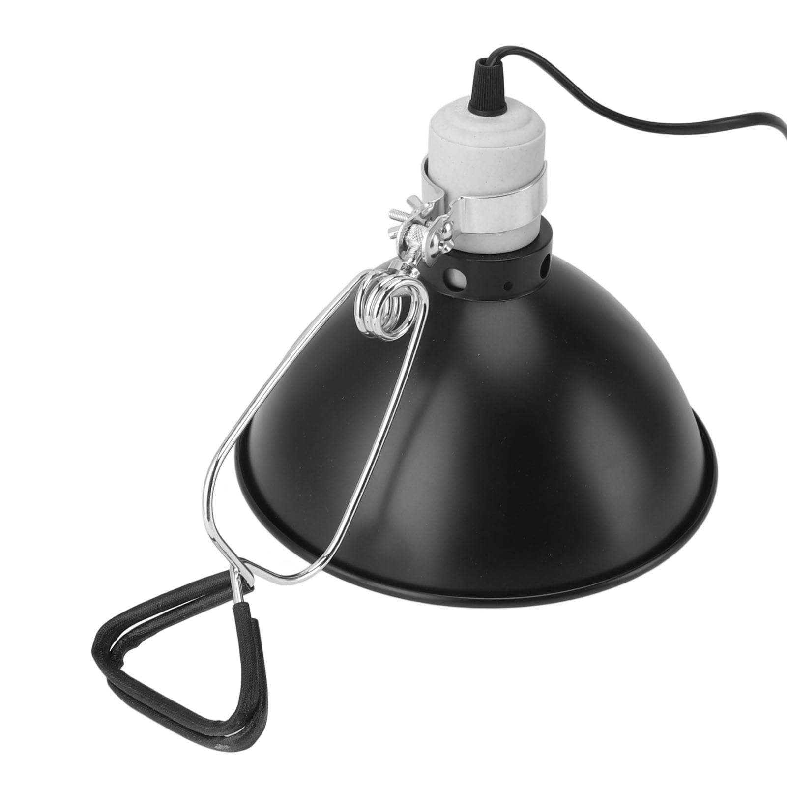 Fdit Lámpara de Calor para Reptiles, 300 W, Aluminio, Acero Inoxidable, Rayos UVA UVB, Lámpara de Calor para Mascotas para Lagartos, Tortugas, Serpientes con Pantalla Ignífuga