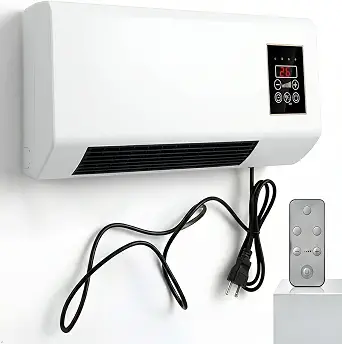 Wall Mounted Air Conditioner and Heater Combo, 1800W Ductless Portable AC Fan Unit, No Window Needed, 2-in-1 PTC Fast Heating & Natural Airflow for Bedroom, Garage, RV, Camper