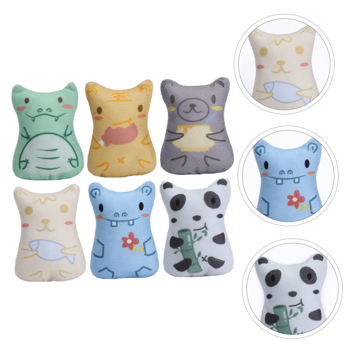 DOITOOL 18piezas Juguete De Masticar para Gatos Catnip Peluche Interactivo para Mascotas para Estimulación y Entretenimiento Interior