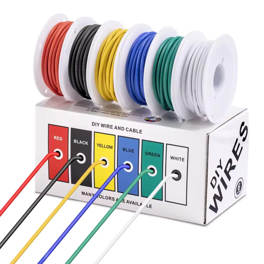 Photo 1 of 22 awg Wires 6 Different Colored 180ft Total, 22 Gauge Electronic PVC for Arduino RC Drone