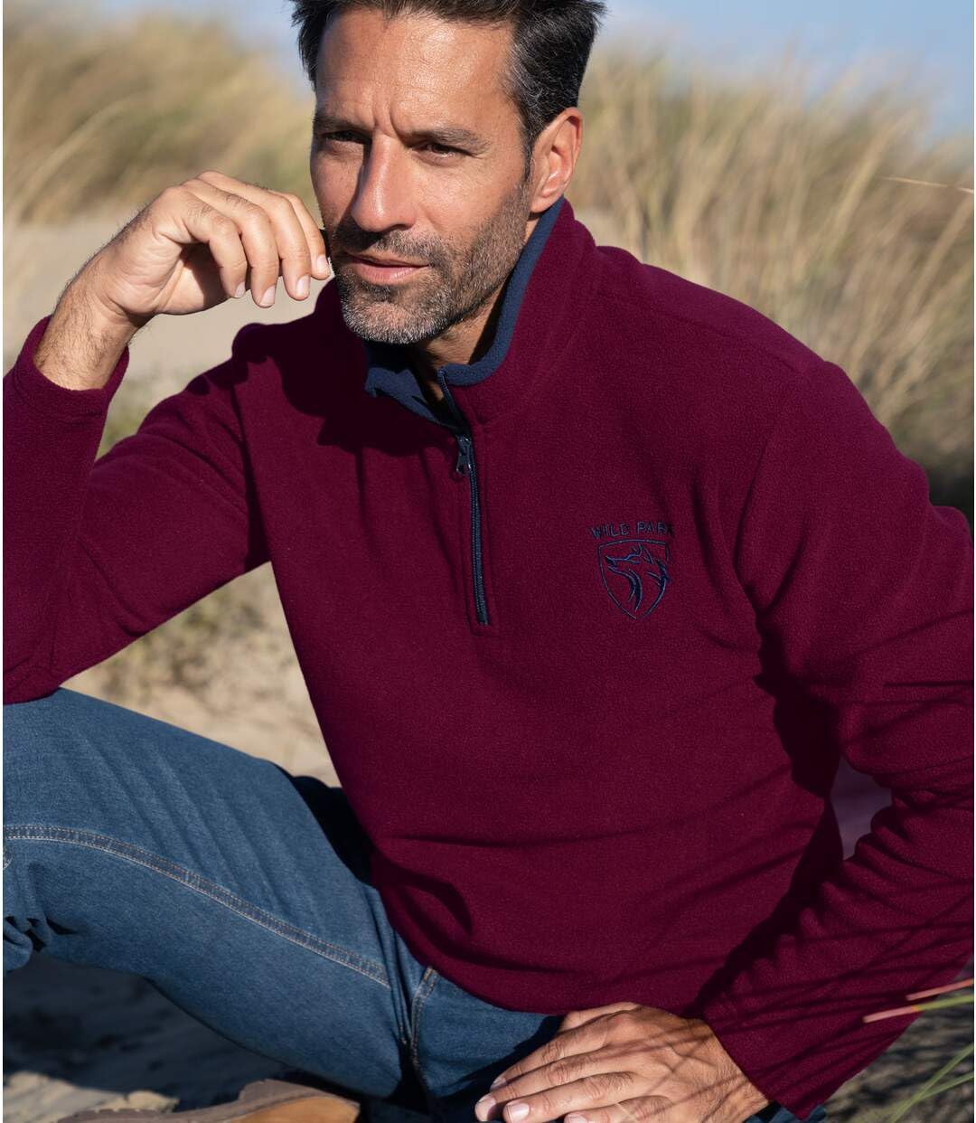 ATLAS FOR MEN - Lot de 3 Pulls Polaires Homme - Ultra Léger et Chaud - Pull Zippé Col Montant - Idéal Hiver/Voyage/Randonnée - Lavable en Machine - Pulls Polaire Homme - Disponible en Grandes Tailles