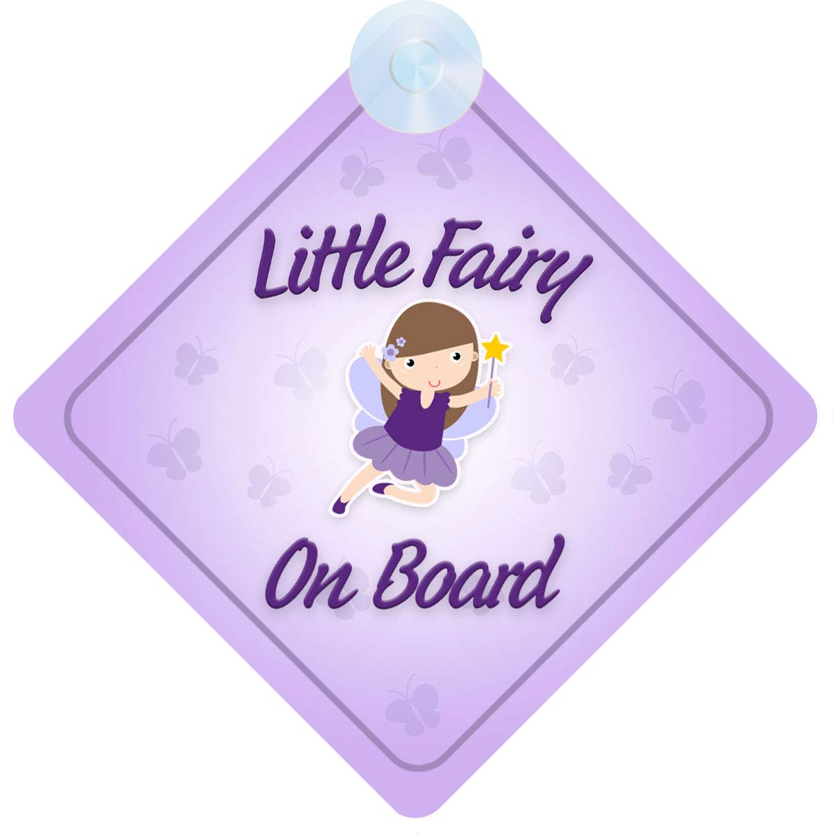Fairy on Board Car Sign for Children/Baby Girls Non Personalised Character Theme