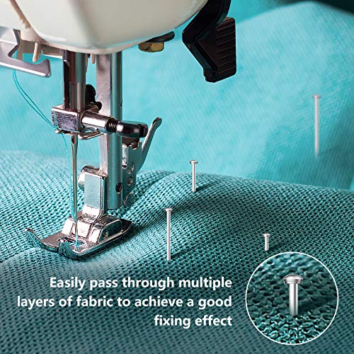 Sewing Pins, 1600pcs Straight Pins for Fabric Crafts Sewing with 5pcs Pin Cushions, a Seam Ripper and Tweezers