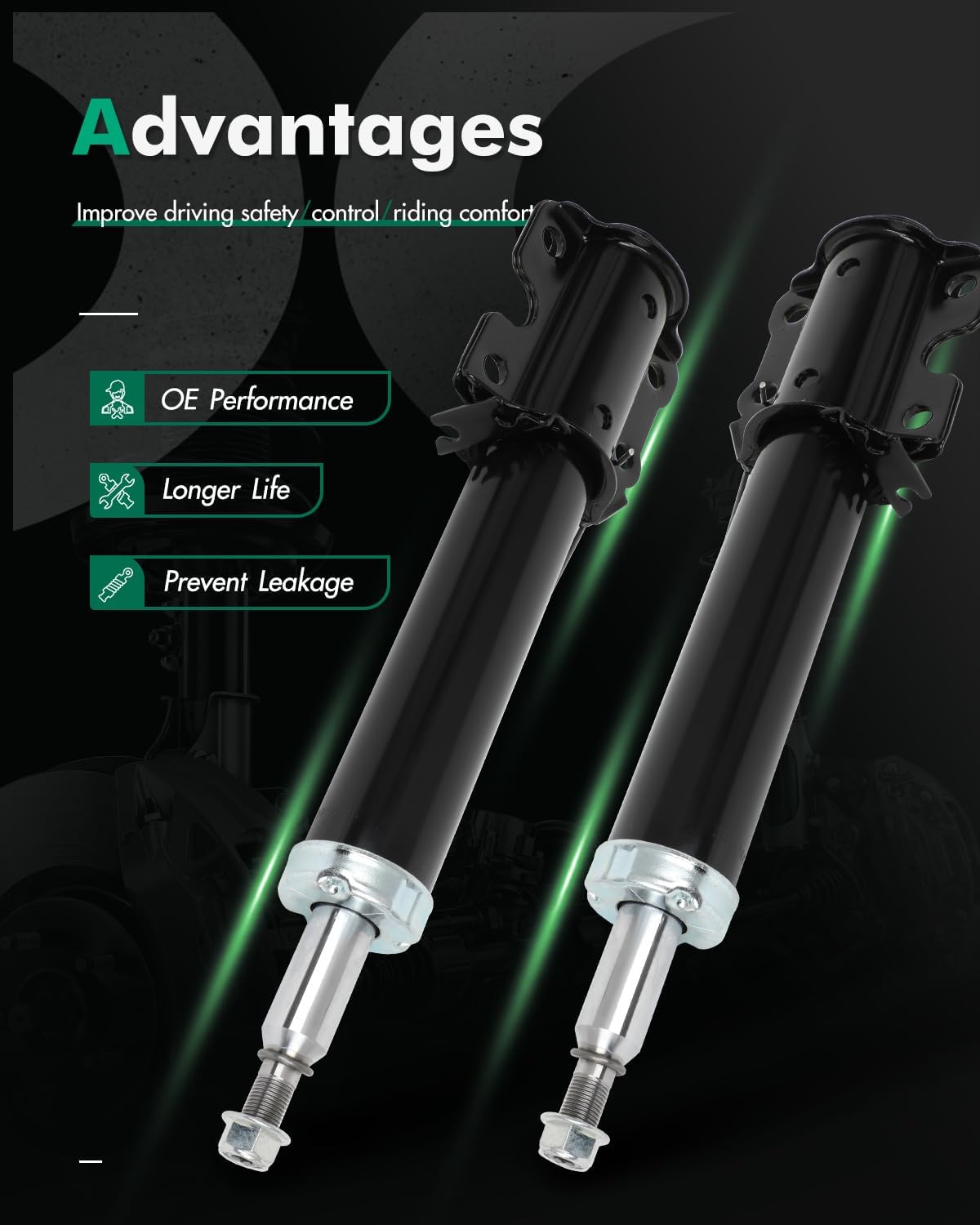 SCITOO Front Shocks Set of 2, Shocks and Struts Fits 03 04 05 06 for Dodge Sprinter 2500,03-06 for Dodge Sprinter 3500,02-06 for Freightliner Sprinter 2500,02-06 for Freightliner Sprinter 3500