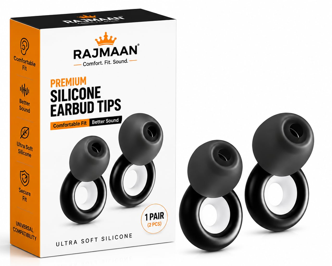Noise Cancelling Ear Plugs – Soft Silicone Earplugs for Sleeping, Studying, Travel, and Flight – Reusable Noise Reduction Earbuds with 6 Comfort Tips – Multicolor