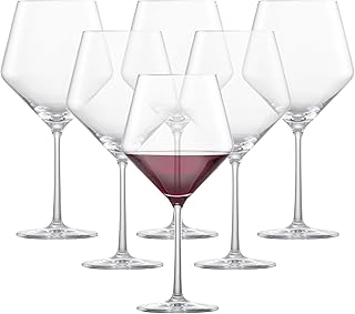 ZWIESEL GLAS Pure Burgundy Red Wine Glass (Set of 6), Graceful Burgundy Glasses for Red Wine, Dishwasher-Safe Tritan Crystal Glasses, Made in Germany (23 Ounce)