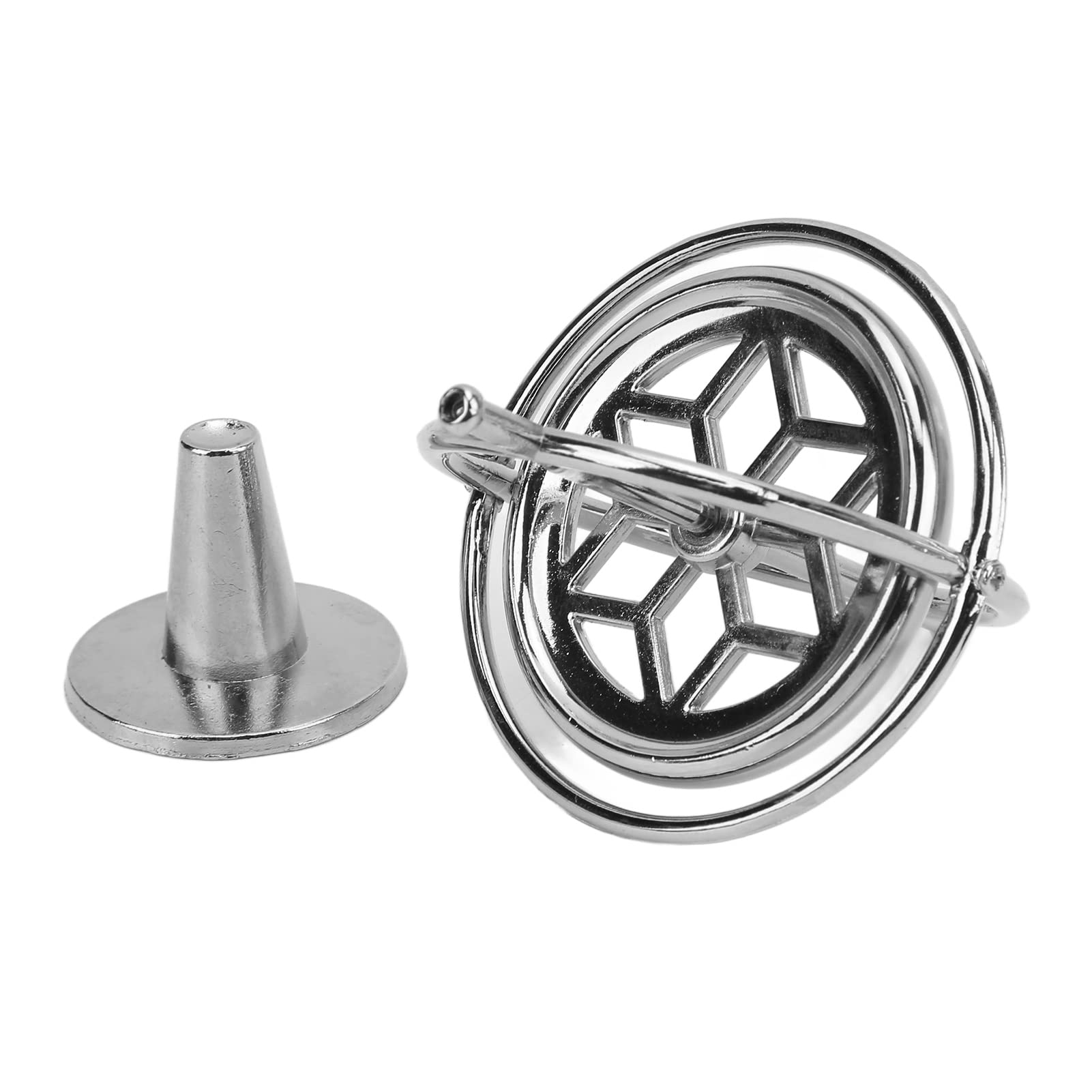 KIMISS Gyroscope en Métal Anti, Toupie à Rotation à Haut équilibre, Gyroscope, Jouet Rotatif à gravité, éducatif pour Enfants et Adultes