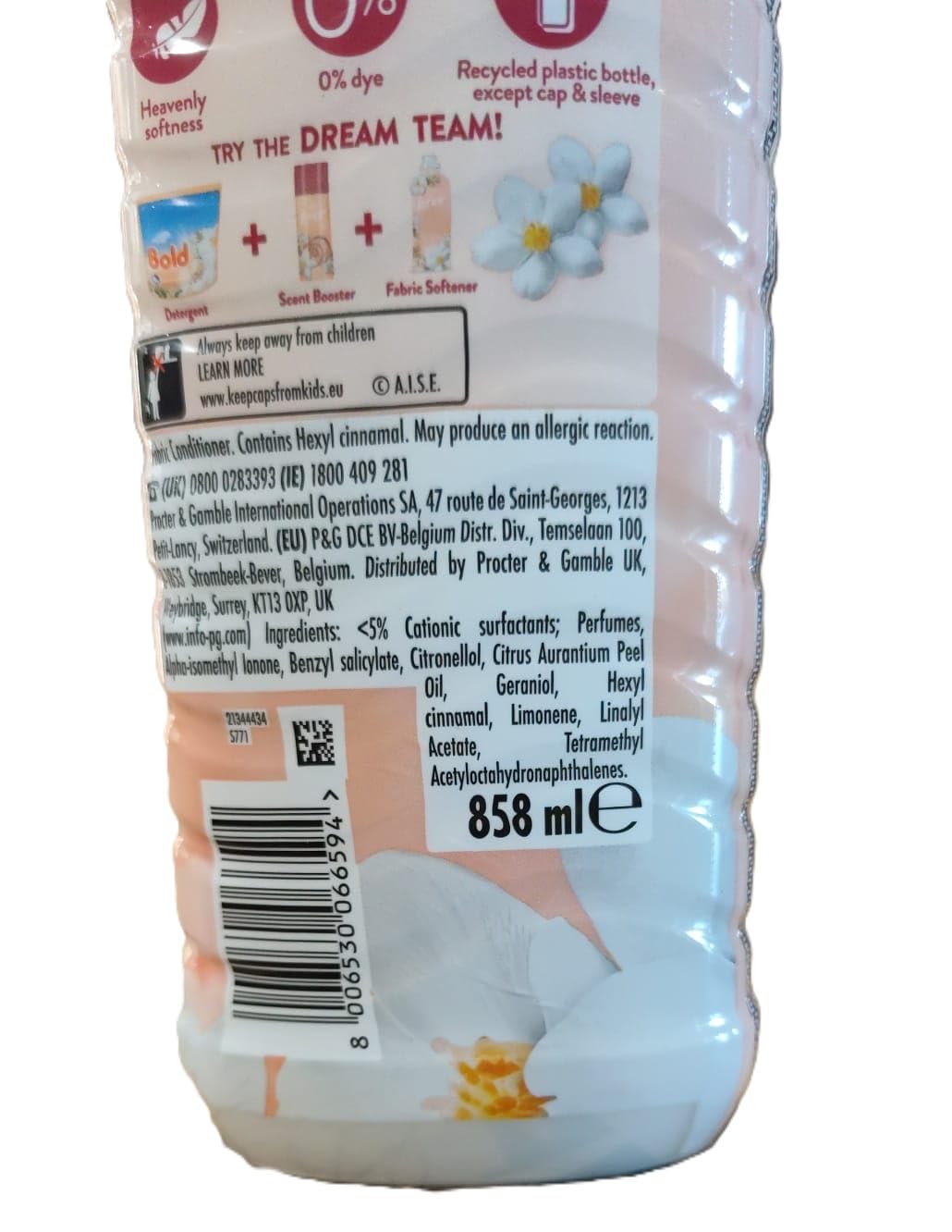 12er Pack - Lenor Weichspüler – Jasmin & Weiße Zeder – 858 ml / 26 Wäschen