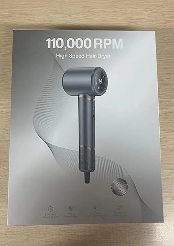 Miniatura 8 de Secador de pelo, secador de pelo iónico negativo para secado rápido, bajo ruido, secadora de pelo con control térmico, 2 velocidades y 3 ajustes de