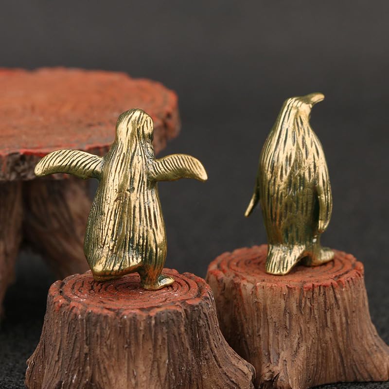 3 Figuras Decorativas de Brass Pingüino miniatura 6