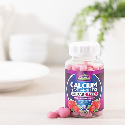 Miniatura 9 de Gomitas de calcio sin azúcar más 400 UI de vitamina D3, sistema inmunológico y apoyo a la salud ósea, apoya la fuerza ósea, suplemento dietético de