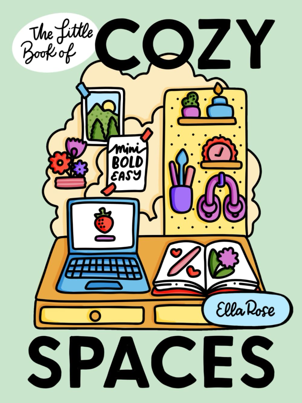 The Little Book of Cozy Spaces: Pocket-sized coloring book for teens and adults, featuring bold and easy scenes for stress relief and relaxation