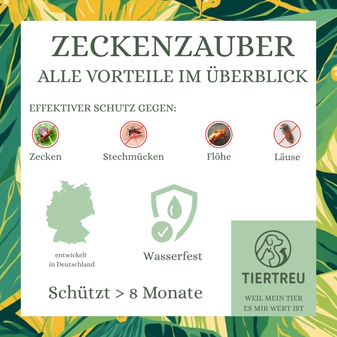 Zeckenzauber 50 ml - Spot On für Hunde - Zeckenschutz für die gesamte Saison - Zeckenmittel für Hunde - pflanzliche Inhaltsstoffe - gegen Zecken, Milben, Flöhe