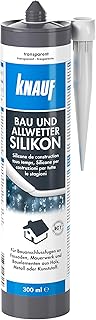 Knauf Bau & Allwetter Silikon zum Abdichten von Fugen im Innen- und Außen-Bereich – Allwetter-Silicon, Dicht-Masse für Fen...