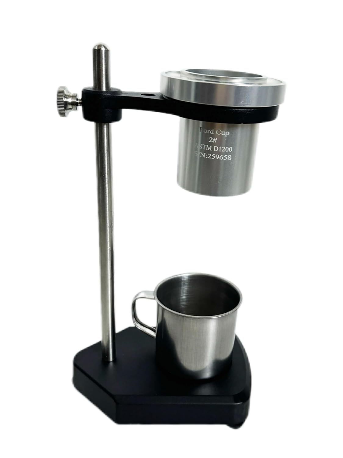 Ford Viscosity Flow Cup NO.2 with Stand with Hole Diameter 2.80 mm Measuring Range 25-120 CST for Testing Thicker Fluids and Mixtures
