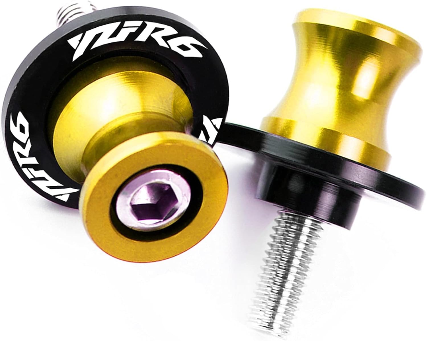 for Yamaha YZFR6 2007-2016 Swingarm Sliders Spools Paddock Stand Bobbins Swing Arm Fall Protection