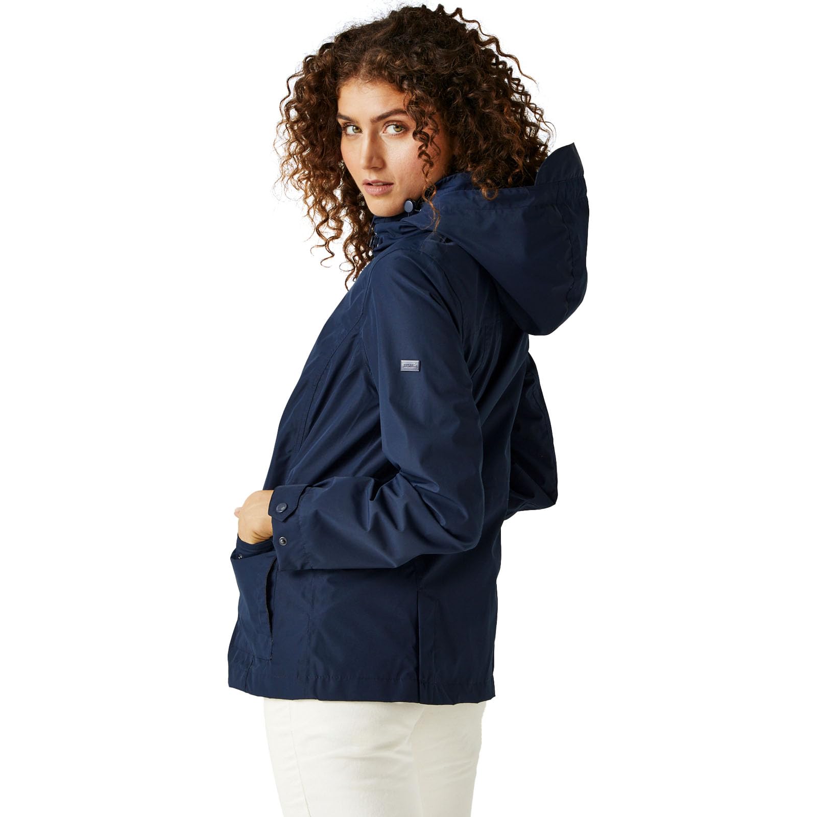Regatta Regatta Damski płaszcz przeciwdeszczowy z kapturem Navassa na całej długości Kobiety Regatta Women's Navassa Waterproof Jacket