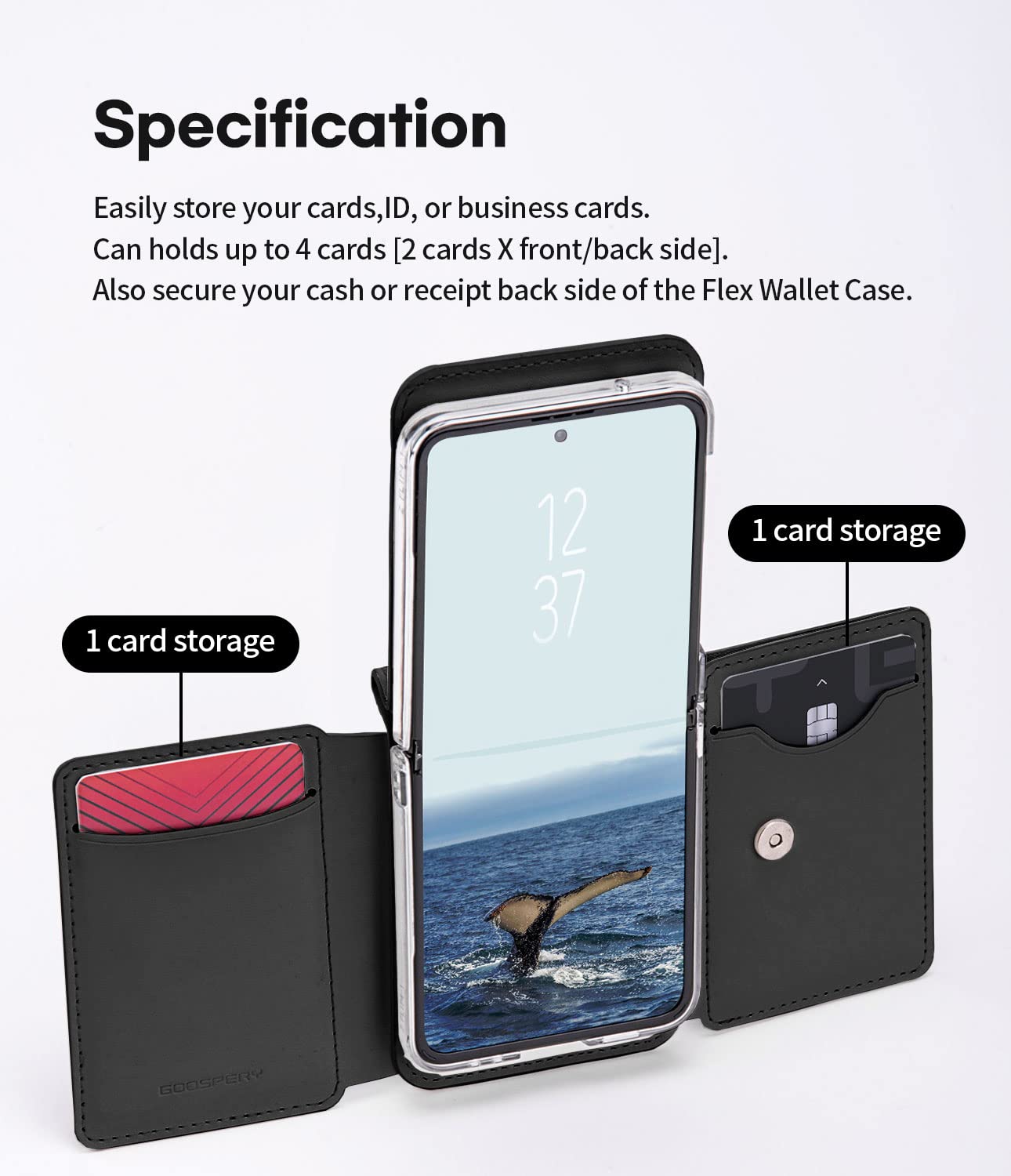 Amazon.co.jp: Z Flip 4 ケース用 Goospery Flex ワーレット