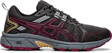 asics(アシックス) レディース Gel-Venture 7 ランニングシューズ, グラファイトグレー/ドライベリー, 10