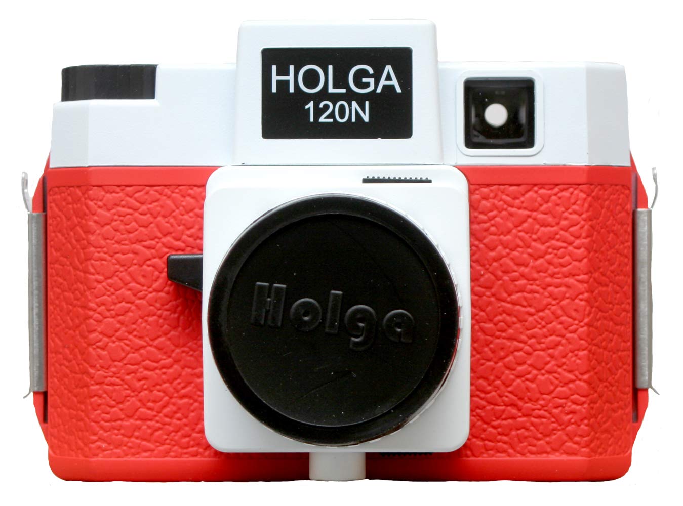 Holga Appareil photo 120 N avec corps rouge et haut blanc