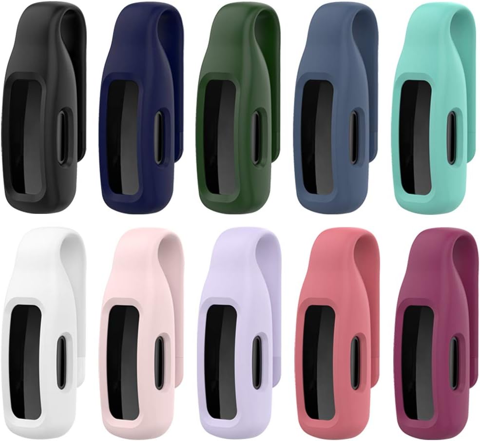EverAct Clip Compatible with Fitbit Inspire 2 - Silicone Holder case (10 Pack)