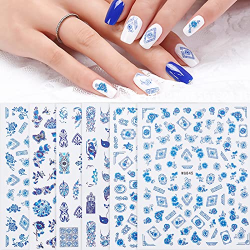 NICENEEDED 6 fogli Adesivi per Unghie Vintage