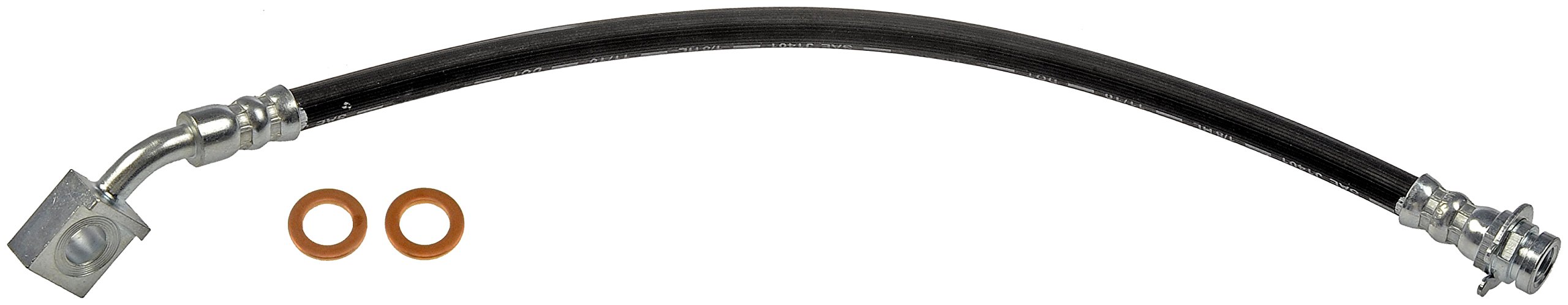 BRAKE HOSE - Brake Hydraulic Hose - Brake Hose - Brake Line - This automotive brake hydraulic hose was precision-engineered to match the fit, function and performance of the original brake hose on specific vehicles and positions to ensure safe, long-lasting durability as part of a complete brake repair. - Buick 2016-08, Chevrolet 2016-09, GMC 2017-07, Saturn 2010-07 - Brake Hydraulic Hose - Dorman H620830 Rear Driver Side Brake Hydraulic Hose Compatible with Select Models