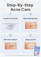 Vista 8 de EasyDerm - Juego de parches coreanos para espinillas en 4 pasos + extractor de doble punta 2 en 1, para un cuidado completo de la piel