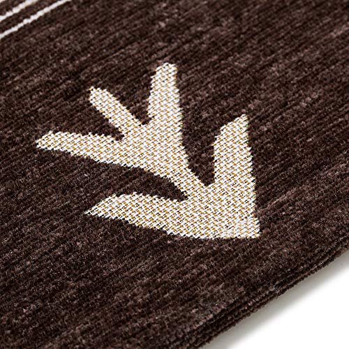 AMIDA 2.3'x9' Hallway Runner Non Slip Backing Machine Washable Brown and Beige Striped Gabbeh - Flat Weave - Non Shedding - Dog Friendly - Easy Care - Soft and Thin - 2.3'x8.9' Kitchen Runner Rug