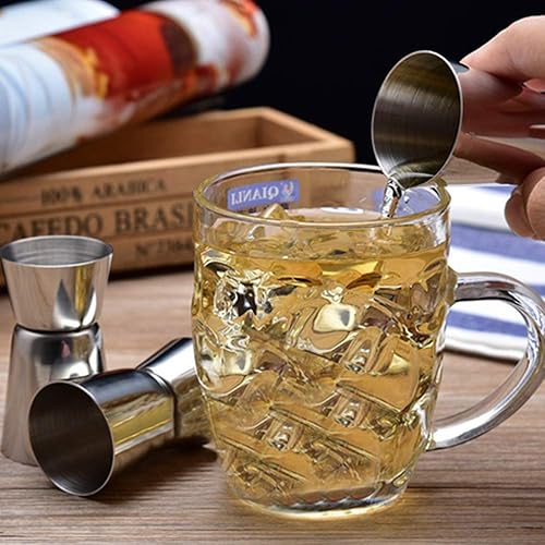 Miniatura 9 de SourceTon - 3 jiggers dobles y 3 cucharas mezcladoras de acero inoxidable, SourceTon de 0.51 oz. Jiggers de barra de cóctel y cuchara mezcladora de