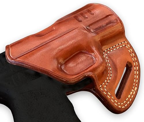 Miniatura 5 de Premium The Ultimate - Funda de piel para panqueques OWB, parte superior abierta, se adapta a Springfieldd Hellcat Pro Compact de 0.354 in 3.7