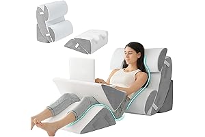 Hansleep Orthopedic Wedge Pillow Set for Enhanced Sleep and Pain Relief