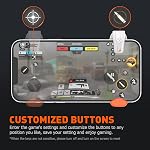 Mobile Gaming Trigger, BIGBIG WON Mobile Game Controllers Plug and Play for iOS and Android Phone 4.7-6.5 inches Game Trigger for PUBG/Fortnite/COD White (M1-1Piece)