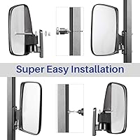 Vista 4 de BETOOLL Espejo lateral para carrito de golf y espejo central