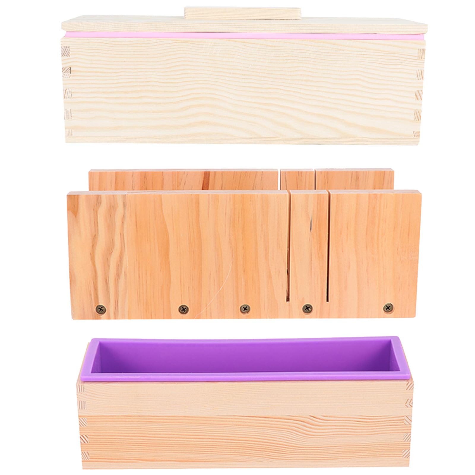 jojofuny Molde de Madera para Tostadas Antiadherente Molde de Madera con Tapa para Hornear Pan Multiusos para Tartas de Queso y Sándwiches Cocina