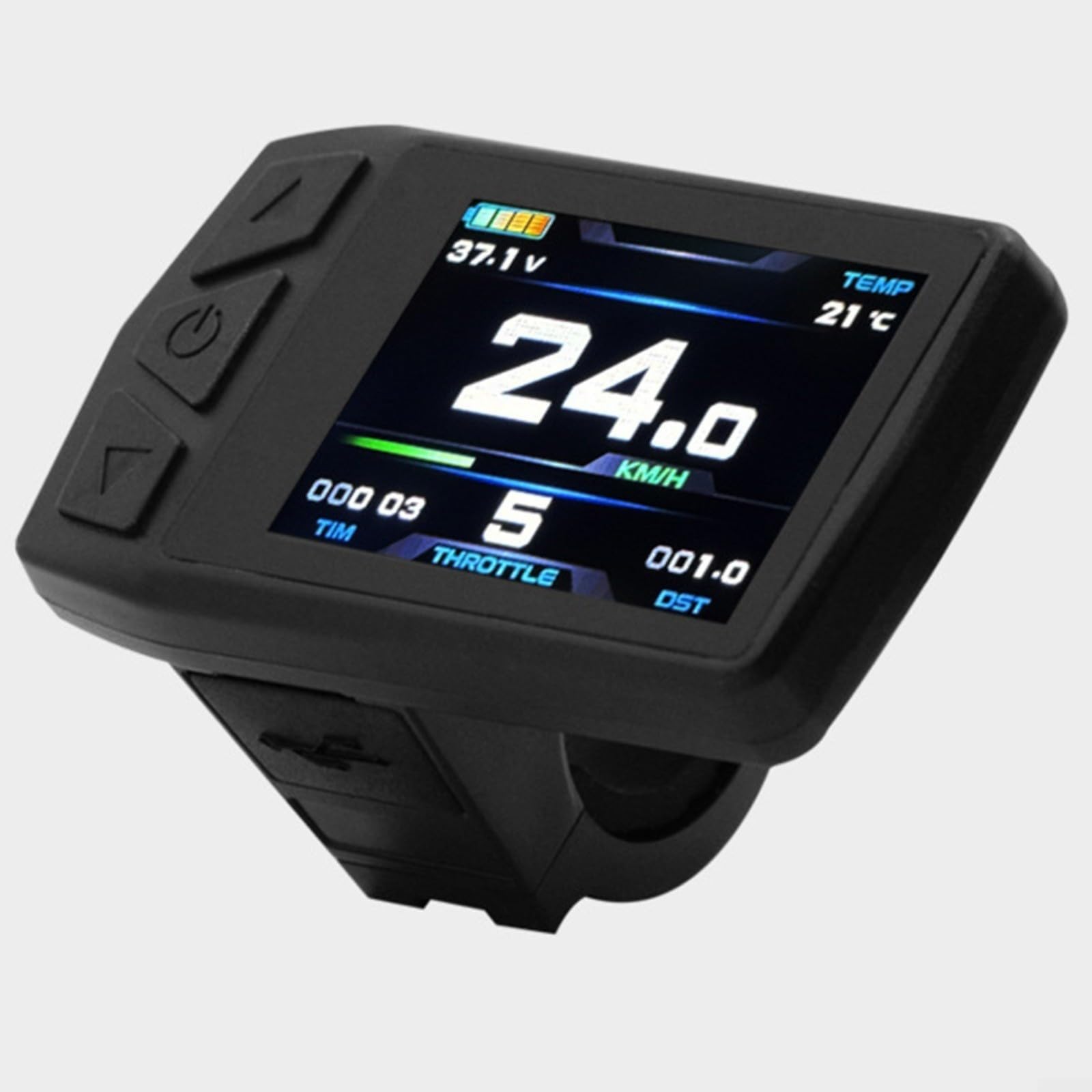 Controlador de bicicleta eléctrica para KT con pantalla de bicicleta eléctrica y medidor TF01U 22A 36V/48V 500W con cable de interfaz impermeable de 5 pines para piezas de bicicleta