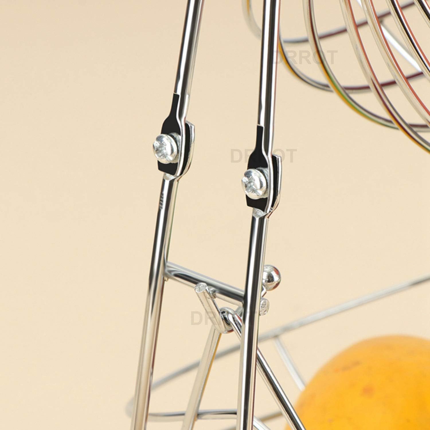 LOMOFI 3 Tier Fruit Baskets Stand Stainless Steel Hammock Fruit Bowl Metal Basket Rack Display Stand Fruit, Vegetables, Snacks, Household Items