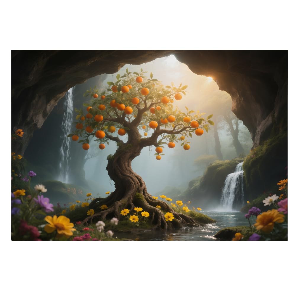 Mural de pared para dormitorio Árbol Flor Bosque Vinilos de pared impermeables autoadhesivos grandes Paisaje Natural Póster para sala de estar habitación infantil fondo de TV 200x140cm
